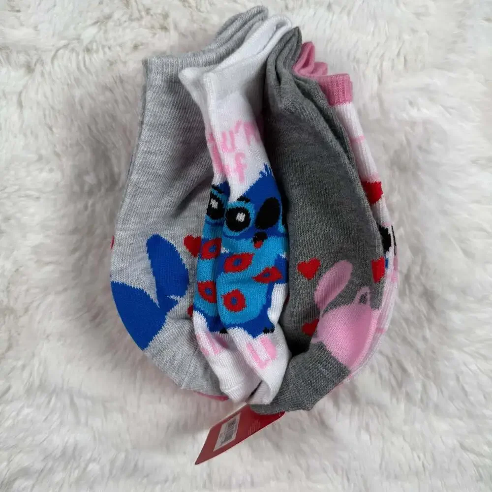 Disney Lilo & Stitch & Angel No-Show Socks 30 Pairs